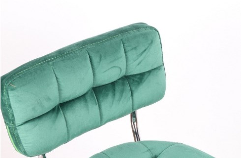 Zielone krzesło bako. Krzesła tapicerowane. Krzesło do makijażu. Taborety do toaletki.
